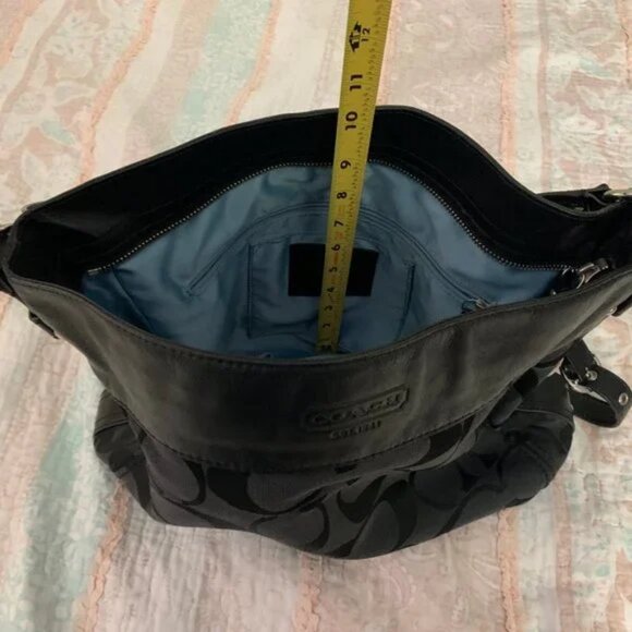 Authentic 12” Coach Black Bag USED - Picture 14 of 15